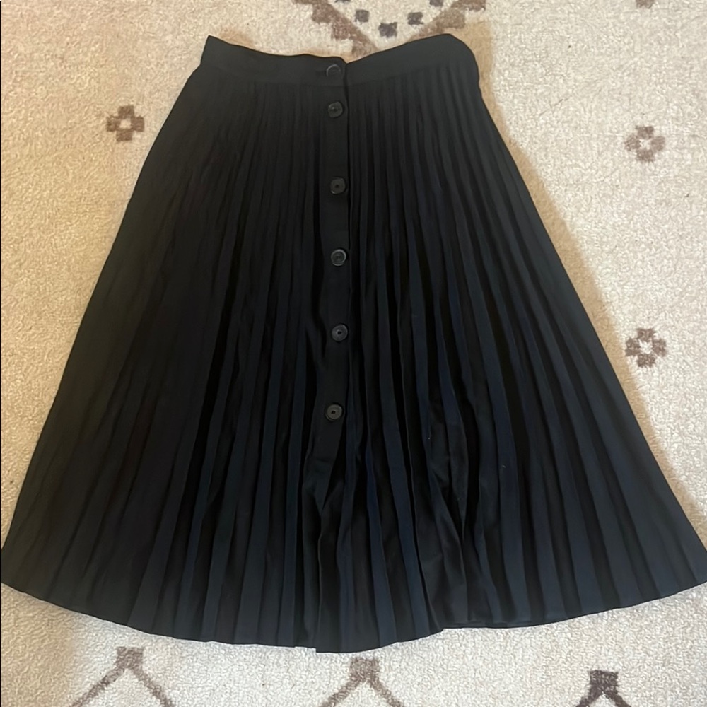 Zara brand new Black/grey Midi A-Line pleated Skirt